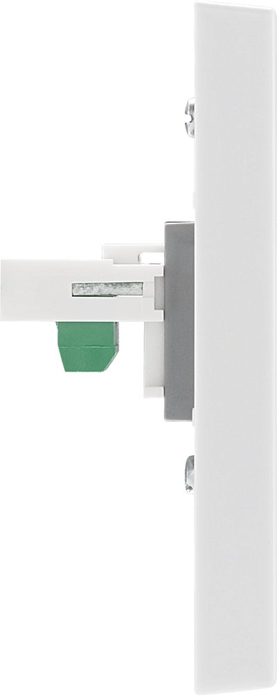 BG 9RJ11/1 Moulded Square Edge | White | 1 Gang RJ11 Screw Terminal Telephone Socket by British General (BG-9RJ11/1)
