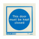 Self-Adhesive Photoluminescent Fire Door Signs - Vinyl 100x100mm