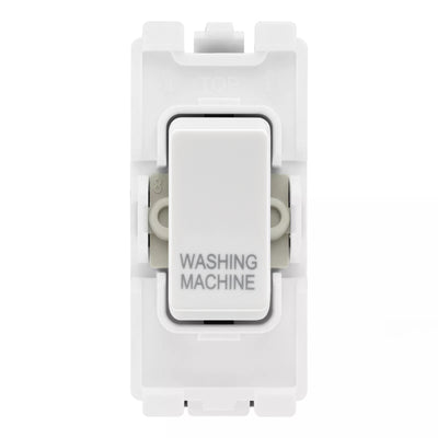 BG RRWMW White 20A DP Appliance Grid Switch Labelled Washing Machine by British General (BG-RRWMW+R30)