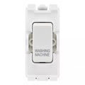 BG RRWMW White 20A DP Appliance Grid Switch Labelled Washing Machine
