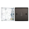 BG Nexus Black Nickel 13A Unswitched Fused Connection Unit NBN54 and 25mm Steel Back Box by British General (BG-NBN54+HGS02)