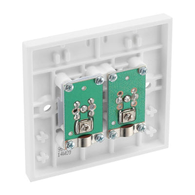 BG 965 Moulded Square Edge | White | 2 Gang Satellite TV Socket Outlet by British General (BG-965)