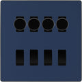 BG Evolve Matt Blue 8 Gang Switch 4x Trailing Edge LED Dimmer 4x 2Way Custom Switch