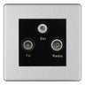BG Nexus Screwless Brushed Steel TV/FM/SAT Socket FBS67B by BG Nexus (BG-FBS67B)