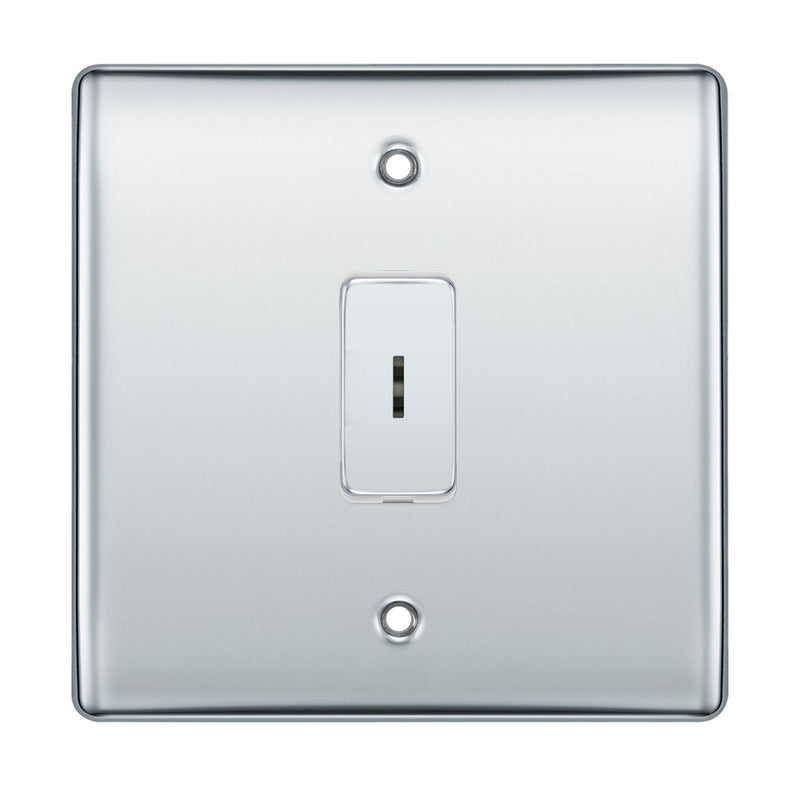 BG Nexus Metal Polished Chrome 2 Way Single Pole Secret Key Switch NPC12KY