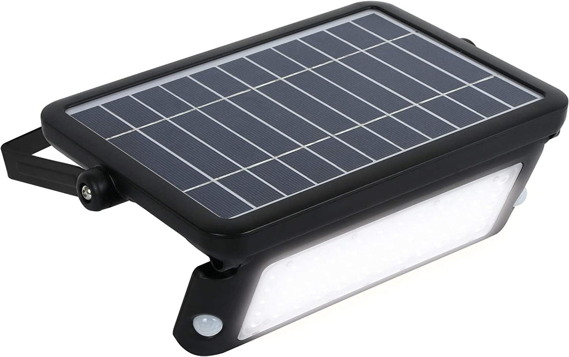 Luceco Solar Guardian PIR Floodlight Black, IP65 Rated, 10 Watts [Energy Class A]