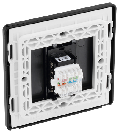 BG Evolve PCDCPRJ451B Polished Copper RJ45 Cat6 Data Outlet - Black Insert