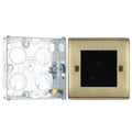 BG Nexus Antique Brass 5A Single Round Pin Unswitched Socket NAB29B with 25mm Steel Back Box