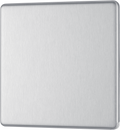 BG Electrical FBS94 Nexus Screwless Flat-Plate Single Blank Plate Brushed Steel