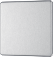 BG Electrical FBS94 Nexus Screwless Flat-Plate Single Blank Plate Brushed Steel