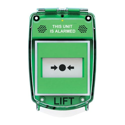 Indoor Call Point Cover, Green, With Sounder, Flush Mounted by Vimpex (Safelincs-VXSGFS/G)
