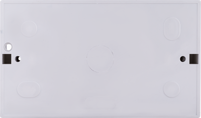 BG CMP9232 Moulded Square Edge | White | 32mm | 2 Gang PVC Pattress by British General (BG-CMP9232)