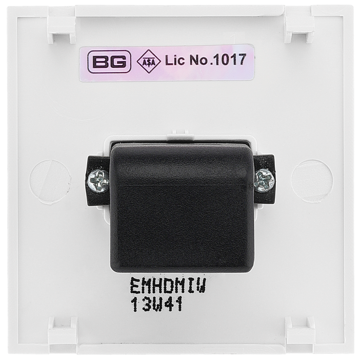 BG EMHDMIW White 2 Module Euro Module 1.4 HDMI Outlet