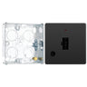 BG Evolve Black Chrome 13A Flex Outlet Neon Unswitched Fused Connection Unit PCDBC54B with 25mm Steel Back Box