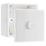 BG Nexus 1 Gang 200W 2 Way Trailing Edge Dimmer Switch & 50mm Pattress Back Box by British General (BG-881+877)