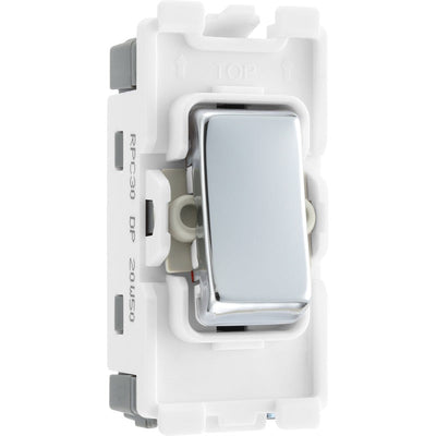 BG RPC30 Nexus Grid Polished Chrome 20A 2 Pole Switch Module