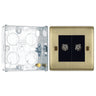BG Nexus Antique Brass Double Coaxial Socket NAB61 with 25mm Steel Back Box by British General (BG-NAB61+HGS02)