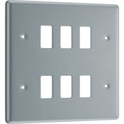 BG RMC6 Nexus Grid Metal Clad | 6 Module Front Plate by British General (BG-RMC6)