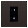 BG Nexus Screwless Black Nickel Single Secondary Touch Dimmer Switch Black Insert FBNTDS1B