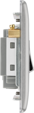 BG Electrical NBS15F Nexus Metal Brushed Steel 10Ax Plate Fan Isolator Switch