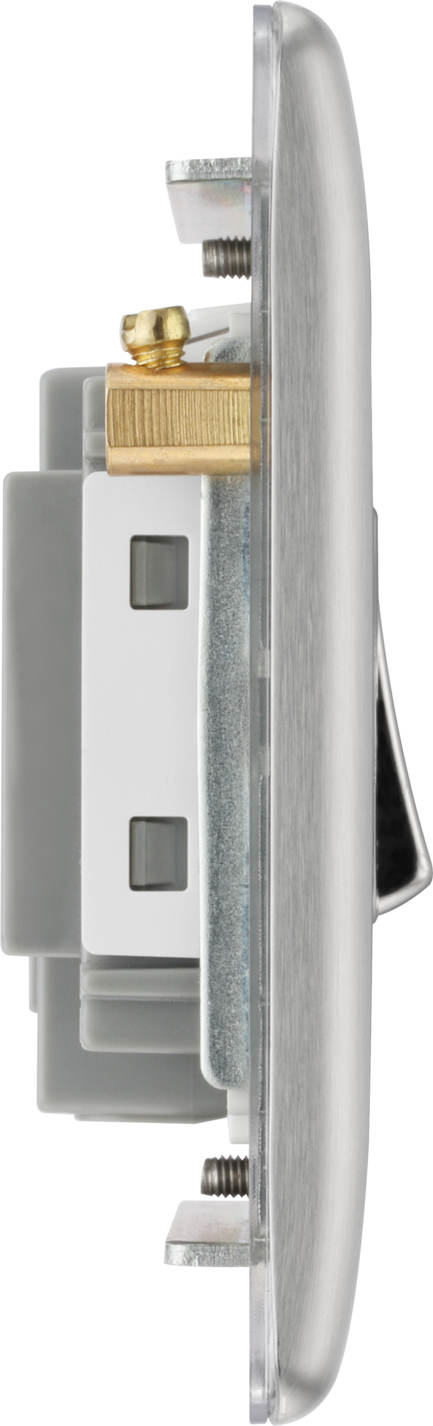 BG Electrical NBS15F Nexus Metal Brushed Steel 10Ax Plate Fan Isolator Switch