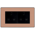 BG Evolve Polished Copper 4 Gang 13A Unswitched Socket - PCDCP4GUSSB