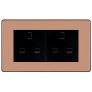 BG Evolve Polished Copper 4 Gang 13A Unswitched Socket - PCDCP4GUSSB by British General (BG-PCDCP4GUSSB)