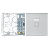 BG Screwless Brushed Steel 1 Gang RJ45 Single Data Outlet FBSRJ451 with 35mm Steel Back Box