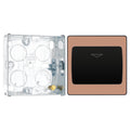 BG Evolve Polished Copper 16A Key Card Switch PCDCPKYCSB with 25mm Steel Back Box