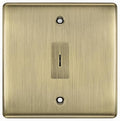 BG Nexus Antique Brass 1 Gang 20 Amp Double Pole Secret Key Grid Switch