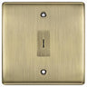 BG Nexus Antique Brass 1 Gang 20 Amp Double Pole Secret Key Grid Switch by British General (BG-NAB30KY)