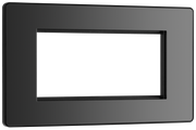 BG PCDBCEMR4B Black Chrome Evolve 4 Euro Module Front Plate - Black Insert by British General (BG-PCDBCEMR4B-Shopify-SA_1)