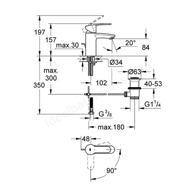 Grohe EUROSTYLE COSMOPOLITAN Basin Mixer Tap by Grohe (Grohe-2337420E)