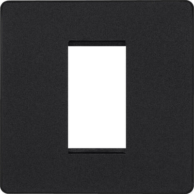 BG Evolve Matt Black Screwless Switches & Sockets Black Inserts Full Range