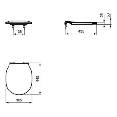 Ideal Standard Connect Air Standard Toilet Seat - E080901 by Ideal Standard (IdealStandard-E080901)