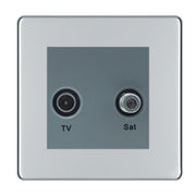 BG Screwless Polished Chrome TV & Satellite Socket FPCTVSATG by British General (BG-FPCTVSATG)