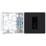 BG Evolve Matt Black 1 Gang Secondary Telephone Socket PCDMBBTS1B with 35mm Steel Back Box by British General