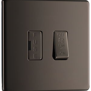 BG Electrical FBN15F Nexus Flatplate Screwless Black Nickel 10A 3 Pole Fan Isolator Switch by British General (BG-FBN15F-Shopify-SA_1)