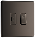 BG Electrical FBN15F Nexus Flatplate Screwless Black Nickel 10A 3 Pole Fan Isolator Switch