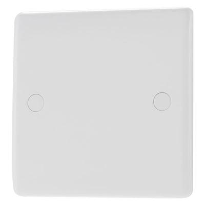 BG 894 Moulded Round Edge | White | 1 Gang Blank Plate