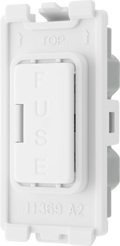 BG RPCDWFUSE Evolve Grid White 13A Fuse Holder Module