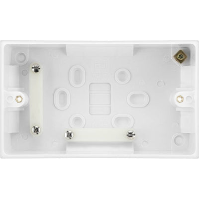 BG 978 Moulded Square Edge | White | 45mm | 2 Gang Surface Box by British General (BG-978)