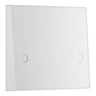 BG 979 Moulded Square Edge | White | 1 Gang 45A Bottom Entry Flex Outlet Plate by British General (BG-979)
