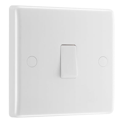 BG Nexus 20A 2 Pole Flex Outlet Switch White & 32mm Pattress Back Box