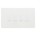 BG Evolve Pearlescent White 4 Gang Custom Grid Dimmer Switch PCDCL84W