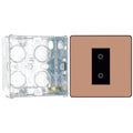 BG Evolve Polished Copper Single Master Touch Dimmer Switch PCDCPTDM1B with 35mm Steel Back Box