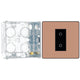BG Evolve Polished Copper Single Master Touch Dimmer Switch PCDCPTDM1B with 35mm Steel Back Box