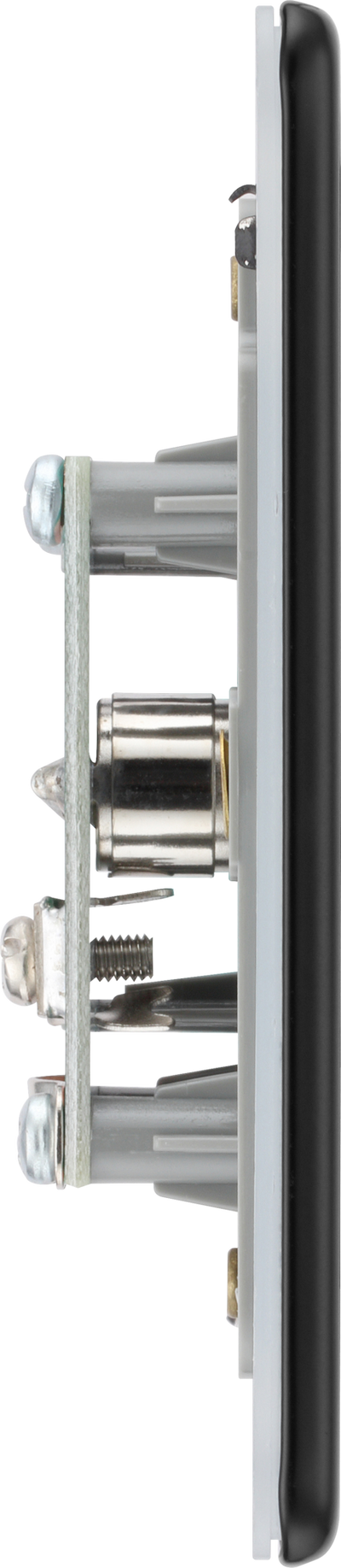 BG Nexus FFB60 Matt Black Single Co-Ax Aerial Socket for TV or FM by British General (BG-FFB60-1)