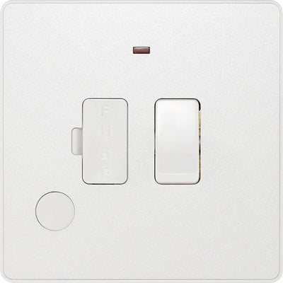 Switches: BG Evolve Pearlescent White Screwless Switches & Sockets White Insert Full Range PCDCL12W - Single Light Switch 20A by British General (BG-EVOLVE-PEARLESCENT-WHITE-PCDCL12W)