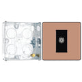 BG Evolve Polished Copper Co-Axial Socket Outlet PCDCP60B with 25mm Steel Back Box